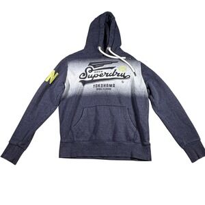 Superdry Hoodie Mens Large Navy White Yokohama High Flyers Ombre